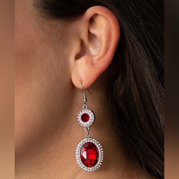 Red Earring & Ring Set - Picture 9 of 10